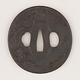 Sword Guard (Tsuba), Iron, copper, Japanese