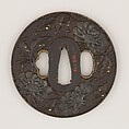 Sword Guard (Tsuba), Iron, gold, copper, Japanese