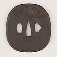 Sword Guard (Tsuba), Iron, copper, Japanese