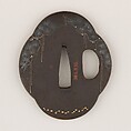 Sword Guard (Tsuba), Iron, gold, silver, copper, Japanese