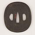 Sword Guard (Tsuba), Iron, copper, Japanese