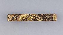 Knife Handle (<i>Kozuka</i>) With Lotus Motif (蓮図小柄), Copper, copper-silver alloy (<i>shibuichi</i>), gold, Japanese