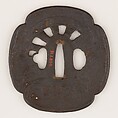 Sword Guard (Tsuba), Iron, gold, copper, Japanese