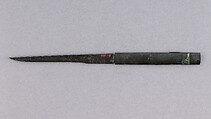 Knife Handle (Kozuka) with Blade, Copper-silver alloy (shibuichi), gold, steel, silver, Japanese