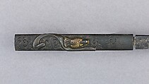 Knife Handle (Kozuka) with Blade, Copper-silver alloy (shibuichi), gold, steel, silver, Japanese