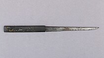 Knife Handle (Kozuka) with Blade, Copper-silver alloy (shibuichi), silver, gold, steel, Japanese