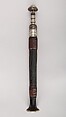 Dagger with Sheath, Steel, wood, silver, African, Sudan