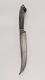 Dagger (Pesh-kabz), Steel, horn, turquoise , Indian or Persian