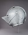 Close-Helmet for the Tournament on Foot, Steel, leather, textile, Possibly German, Dresden; or Swedish, Stockholm