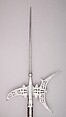 Halberd, Steel, wood (ash), textile (velvet), Italian