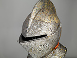 Close Helmet of Claude Gouffier (1501–1570), Steel, gold, brass, French