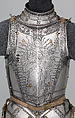 Armor of Emperor Ferdinand I (1503–1564), Kunz Lochner (German, Nuremberg, 1510–1567), Steel, brass, leather, German, Nuremberg