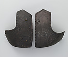 Right and Left Breastplates from a Brigandine, Steel, copper alloy, textile, Italian