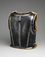 Cuirass, Steel, satin, velvet, silver galloon, sheepskin, leather, gold, German