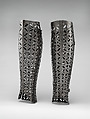 Pair of Greaves (lower leg defenses), Steel, possibly German