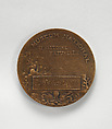 Lamarck Medal with Case, François-Léon Sicard (French, 1862–1934), Bronze, leather, textile, French
