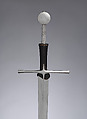 Hand-and-a-Half Sword, Steel, leather, wood, copper alloy, European or possibly British