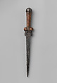 Ballock Knife, Steel, wood, lead, possibly French or German