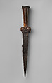 Ballock Knife, Steel, wood, possibly French