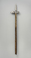 War Hammer or Pollaxe, Steel, copper alloy, wood, bone, German