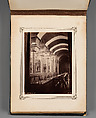 Album of Photographs of Views of the Interior of the Ottoman Military Museum in the Former Church of St. Irene, Constantinople (Vues de Sainte Irène, Constantinople), Abdullah Frères (Ottoman, 1858–1899), Albumen prints, paper, leather, textile, gold, Turkish