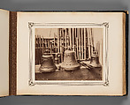 Album of Photographs of Views of the Interior of the Ottoman Military Museum in the Former Church of St. Irene, Constantinople (Vues de Sainte Irène, Constantinople), Abdullah Frères (Ottoman, 1858–1899), Albumen prints, paper, leather, textile, gold, Turkish