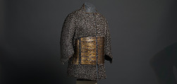 Shirt of Mail and Plate of Al-Ashraf Sayf ad-Din Qaitbay (ca. 1416/18–1496), 18th Burji Mamluk Sultan of Egypt, Steel, iron, copper alloy, gold, probably Egyptian