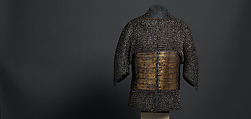 Shirt of Mail and Plate of Al-Ashraf Sayf ad-Din Qaitbay (ca. 1416/18–1496), 18th Burji Mamluk Sultan of Egypt, Steel, iron, copper alloy, gold, probably Egyptian