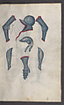 Illustrated Manuscript Inventory of an Armory for Sale by Lottery, Vellum, German