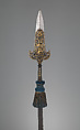 Partisan Carried by the Bodyguard of Louis XIV (1638–1715, reigned from 1643), Jean Berain (French, Saint-Mihiel 1640–1711 Paris), Steel, gold, wood, textile, French, Paris