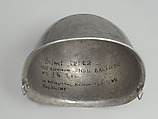 Model T-21 E2 Helmet Prototype, Leonard Heinrich (American (born Germany) Munich 1900–1966 Clarksville, New Jersey), Aluminum, American, New York