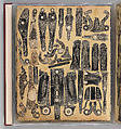 Workbook Recording the Engraved Firearms Ornament of Louis D. Nimschke (1832–1904), Louis Daniel Nimschke (American, born Ebersdorf, Reuss Schleiz, Germany July 14, 1832–April 9, 1904 Brooklyn, New York), Ink on paper, leather binding, American, New York