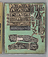 Workbook Recording the Engraved Firearms Ornament of Louis D. Nimschke (1832–1904), Louis Daniel Nimschke (American, born Ebersdorf, Reuss Schleiz, Germany July 14, 1832–April 9, 1904 Brooklyn, New York), Ink on paper, leather binding, American, New York