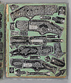 Workbook Recording the Engraved Firearms Ornament of Louis D. Nimschke (1832–1904), Louis Daniel Nimschke (American, born Ebersdorf, Reuss Schleiz, Germany July 14, 1832–April 9, 1904 Brooklyn, New York), Ink on paper, leather binding, American, New York