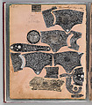 Workbook Recording the Engraved Firearms Ornament of Louis D. Nimschke (1832–1904), Louis Daniel Nimschke (American, born Ebersdorf, Reuss Schleiz, Germany July 14, 1832–April 9, 1904 Brooklyn, New York), Ink on paper, leather binding, American, New York