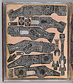 Workbook Recording the Engraved Firearms Ornament of Louis D. Nimschke (1832–1904), Louis Daniel Nimschke (American, born Ebersdorf, Reuss Schleiz, Germany July 14, 1832–April 9, 1904 Brooklyn, New York), Ink on paper, leather binding, American, New York