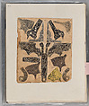 Workbook Recording the Engraved Firearms Ornament of Louis D. Nimschke (1832–1904), Louis Daniel Nimschke (American, born Ebersdorf, Reuss Schleiz, Germany July 14, 1832–April 9, 1904 Brooklyn, New York), Ink on paper, leather binding, American, New York