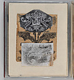 Workbook Recording the Engraved Firearms Ornament of Louis D. Nimschke (1832–1904), Louis Daniel Nimschke (American, born Ebersdorf, Reuss Schleiz, Germany July 14, 1832–April 9, 1904 Brooklyn, New York), Ink on paper, leather binding, American, New York