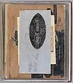 Workbook Recording the Engraved Firearms Ornament of Louis D. Nimschke (1832–1904), Louis Daniel Nimschke (American, born Ebersdorf, Reuss Schleiz, Germany July 14, 1832–April 9, 1904 Brooklyn, New York), Ink on paper, leather binding, American, New York