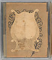 Workbook Recording the Engraved Firearms Ornament of Louis D. Nimschke (1832–1904), Louis Daniel Nimschke (American, born Ebersdorf, Reuss Schleiz, Germany July 14, 1832–April 9, 1904 Brooklyn, New York), Ink on paper, leather binding, American, New York