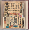 Workbook Recording the Engraved Firearms Ornament of Louis D. Nimschke (1832–1904), Louis Daniel Nimschke (American, born Ebersdorf, Reuss Schleiz, Germany July 14, 1832–April 9, 1904 Brooklyn, New York), Ink on paper, leather binding, American, New York