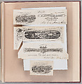 Workbook Recording the Engraved Firearms Ornament of Louis D. Nimschke (1832–1904), Louis Daniel Nimschke (American, born Ebersdorf, Reuss Schleiz, Germany July 14, 1832–April 9, 1904 Brooklyn, New York), Ink on paper, leather binding, American, New York