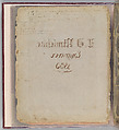 Workbook Recording the Engraved Firearms Ornament of Louis D. Nimschke (1832–1904), Louis Daniel Nimschke (American, born Ebersdorf, Reuss Schleiz, Germany July 14, 1832–April 9, 1904 Brooklyn, New York), Ink on paper, leather binding, American, New York