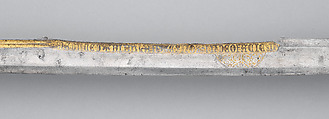 Falchion, Steel, gold, textile, Italian, Venice