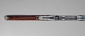 Winchester Model 1886 Takedown Rifle decorated by Tiffany & Co. (serial no. 120528), Winchester Repeating Arms Company (American, New Haven, Connecticut, founded 1866), Steel, silver, wood (rosewood), American, New Haven, Connecticut, and New York