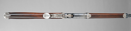 Winchester Model 1886 Takedown Rifle decorated by Tiffany & Co. (serial no. 120528), Winchester Repeating Arms Company (American, New Haven, Connecticut, founded 1866), Steel, silver, wood (rosewood), American, New Haven, Connecticut, and New York