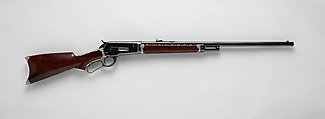 Winchester Model 1886 Takedown Rifle decorated by Tiffany & Co. (serial no. 120528), Winchester Repeating Arms Company (American, New Haven, Connecticut, founded 1866), Steel, silver, wood (rosewood), American, New Haven, Connecticut, and New York