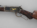 Winchester Model 1886 Takedown Rifle (serial no. 125176), Winchester Repeating Arms Company (American, New Haven, Connecticut, founded 1866), Steel, gold, platinum, wood (walnut), American, New Haven, Connecticut
