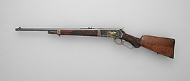 Winchester Model 1886 Takedown Rifle (serial no. 125176), Winchester Repeating Arms Company (American, New Haven, Connecticut, founded 1866), Steel, gold, platinum, wood (walnut), American, New Haven, Connecticut