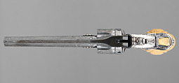 Smith & Wesson .44 Double-Action Frontier Model Revolver decorated by Tiffany & Co. (serial no. 8401), with Case and Cleaning Rod, Smith & Wesson (American, established 1852), Steel, silver, ivory, textile (chamois), wood (California laurel), American, Springfield, Massachusetts and New York